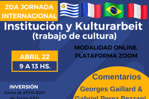 2da Jornada Internacional Institución y Kulturarbeit