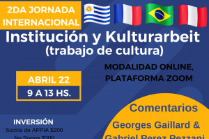 2da Jornada Internacional Institucin y Kulturarbeit