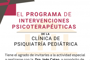 DIFUNDIMOS: El Programa de Intervenciones Psicoterapeuticas invita a actividad con la Dra. Ines Cato