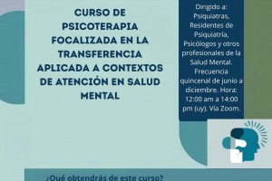 DIFUNDIMOS: Curso de Psicoterapia Focalizada en la Transferencia Aplicada a Contextos de Atencin de Salud Mental
