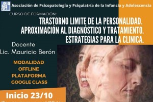 CURSO DE FORMACIN:  TRASTORNO LIMITE DE LA PERSONALIDAD.  APROXIMACIN AL DIAGNSTICO Y TRATAMIENTO. ESTRATEGIAS PARA LA CLNICA. 